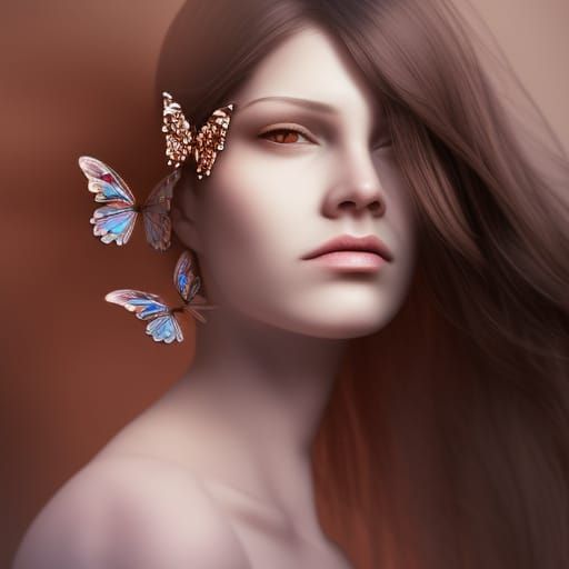 Butterfly Fairy Portrait in 8K Resolution