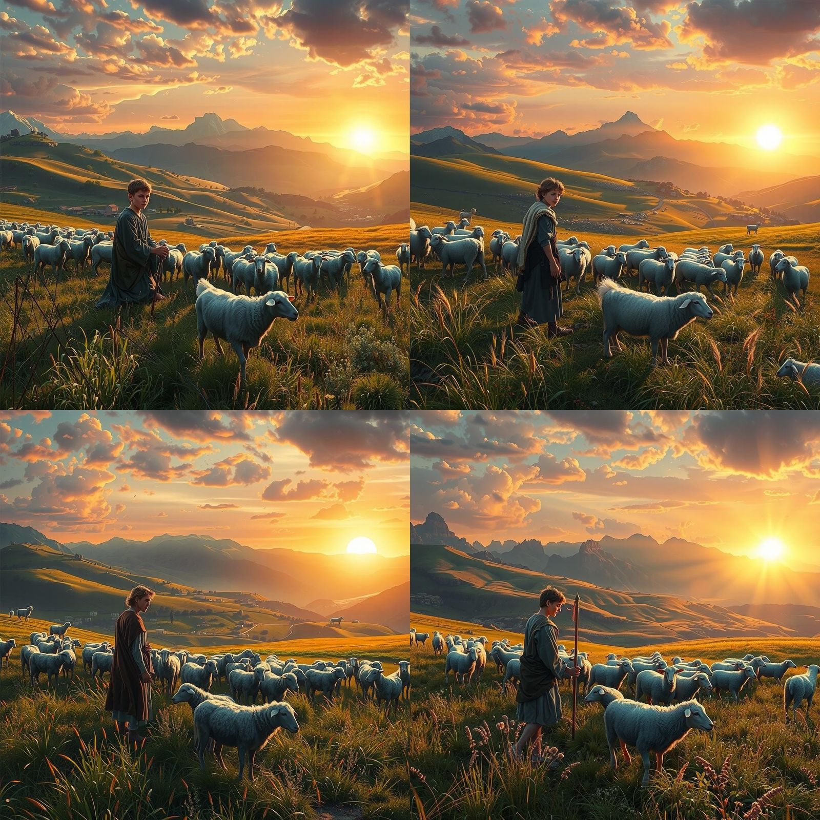 King David at 17: Hyperdetailed Charcoal Drawing