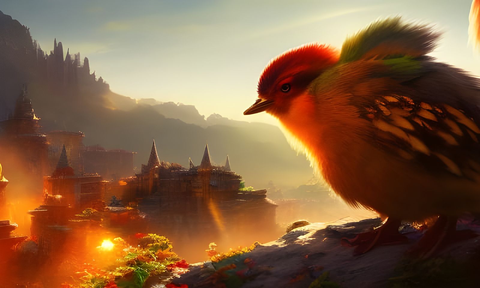 Cute Duckling in Teacup: Detailed Digital Art