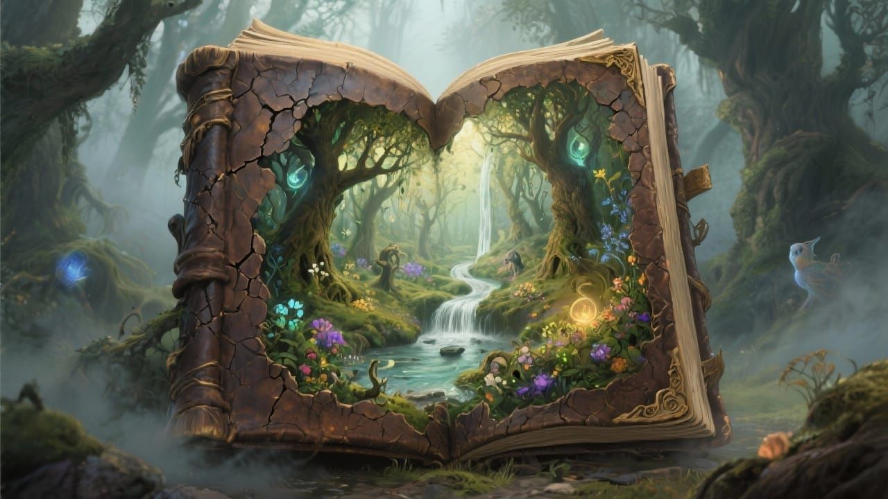 Magical Book Opens to Enchanted Forest Realm