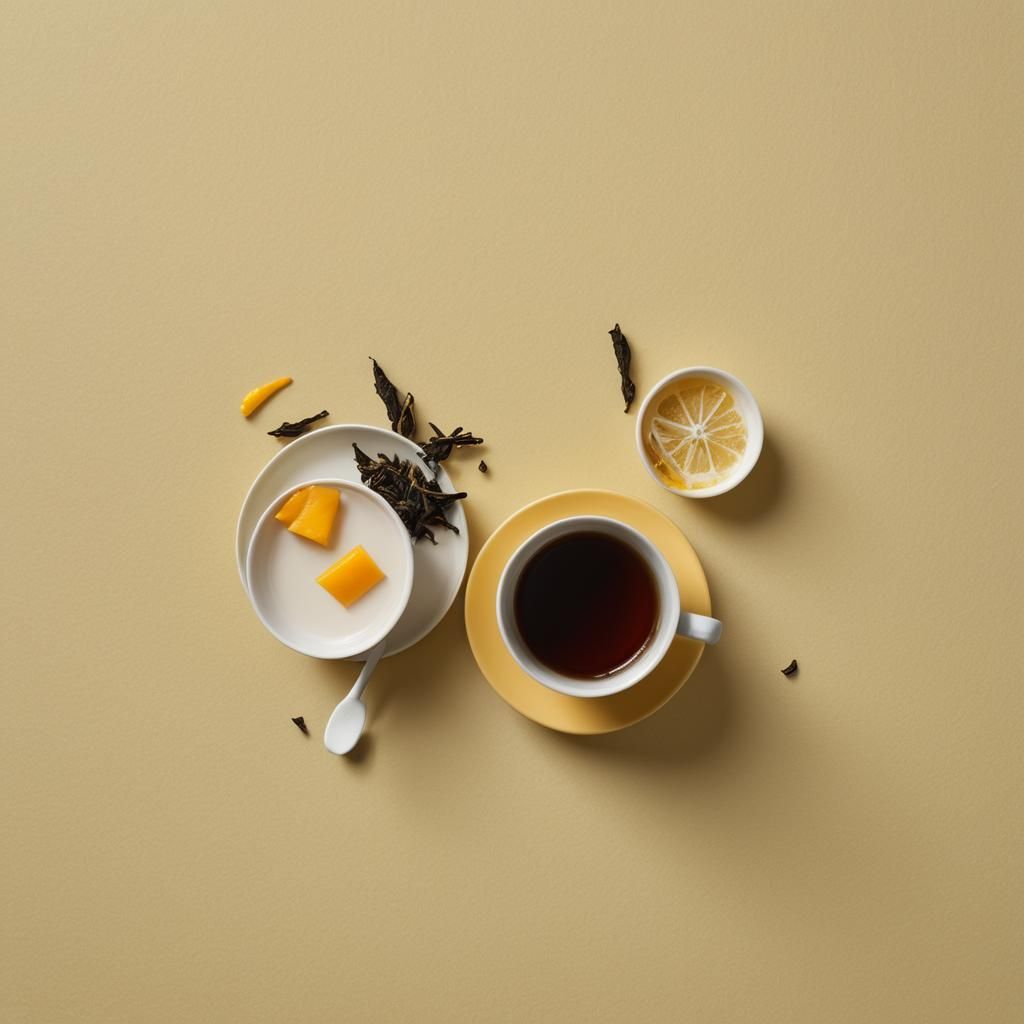 Minimalist Still Life: Hot Mango Black Tea