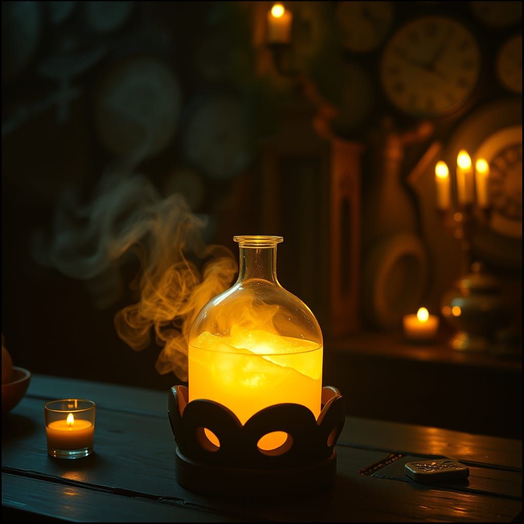 Mystical Magic Potion Illuminated by Cinematic Lighting
