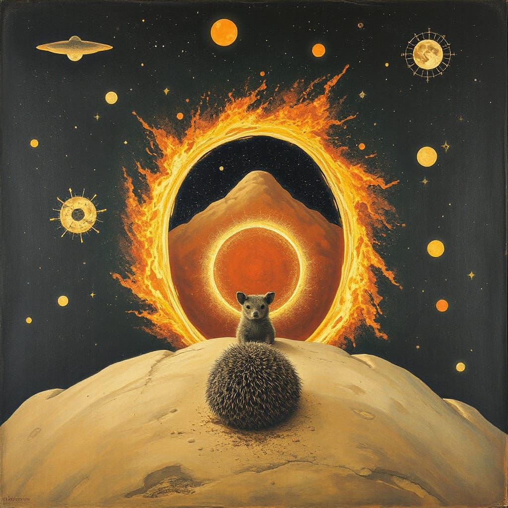 Hedgehog's Interstellar Portal as Abstract Painting