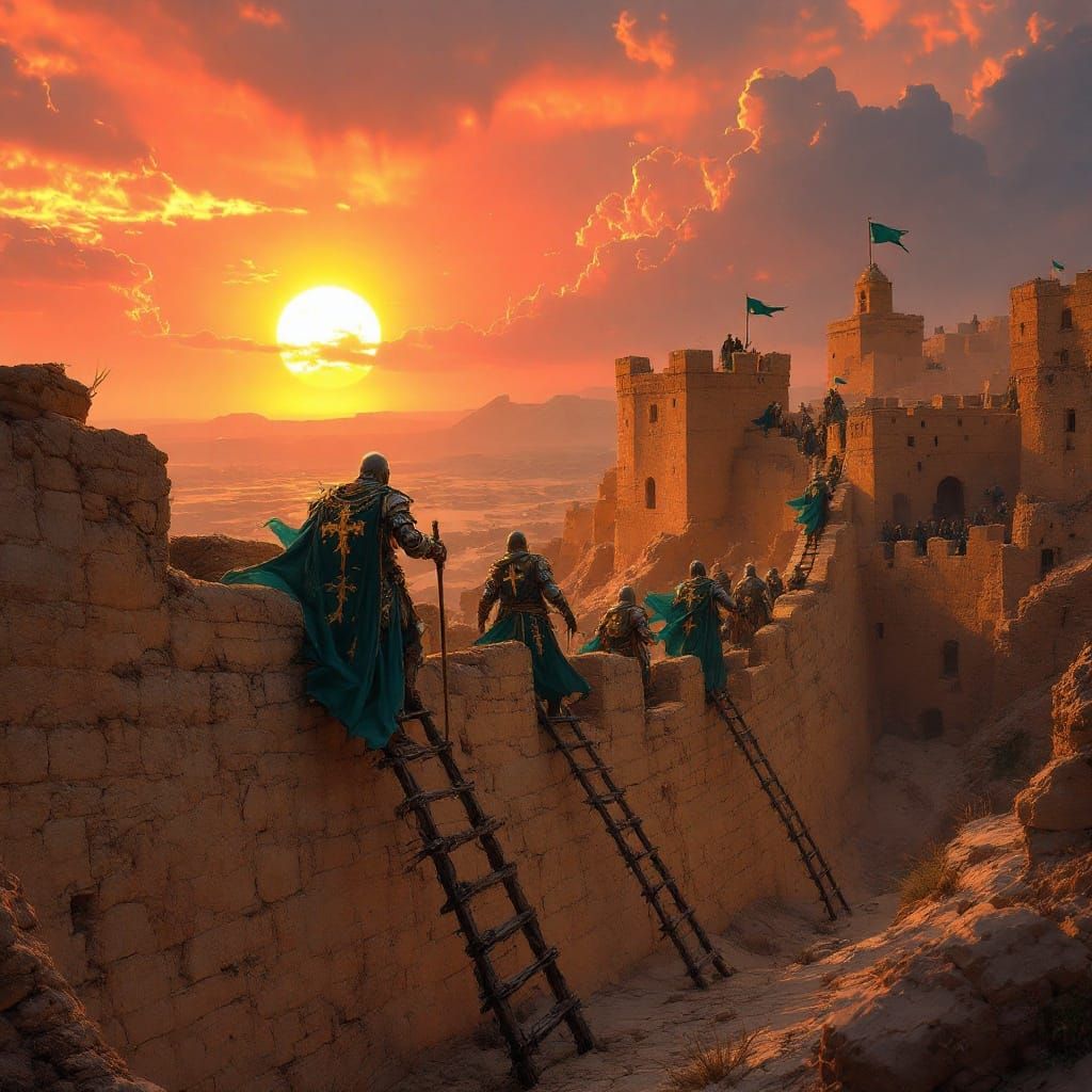 Medieval Crusaders Conquer Ancient Jericho in Ornate Armor