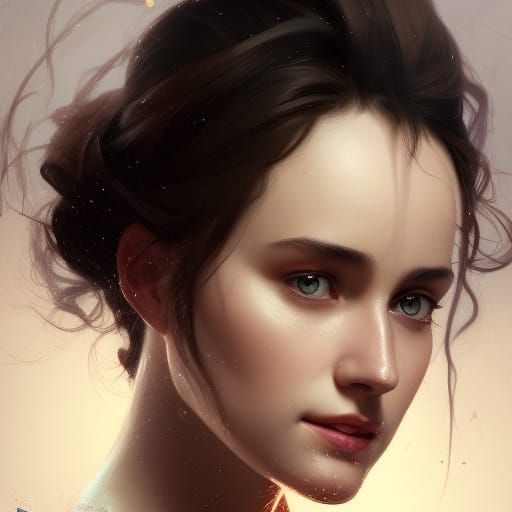 Anna Karenina Portrait in Art Nouveau Style