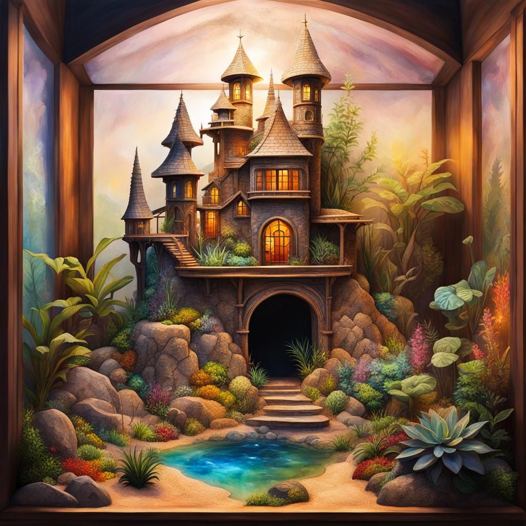 Wooden terrarium