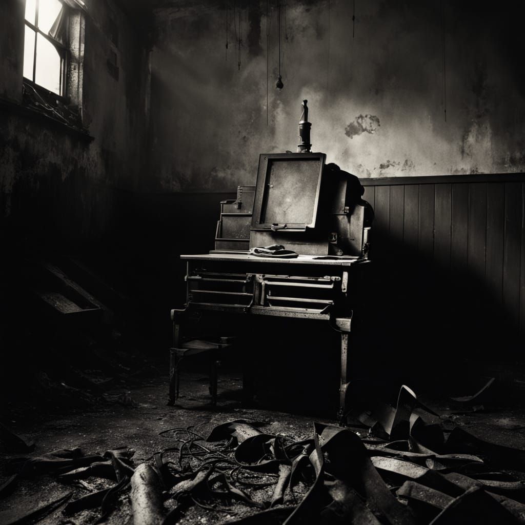 Gothic Industrial Goddess in Ashen Haze