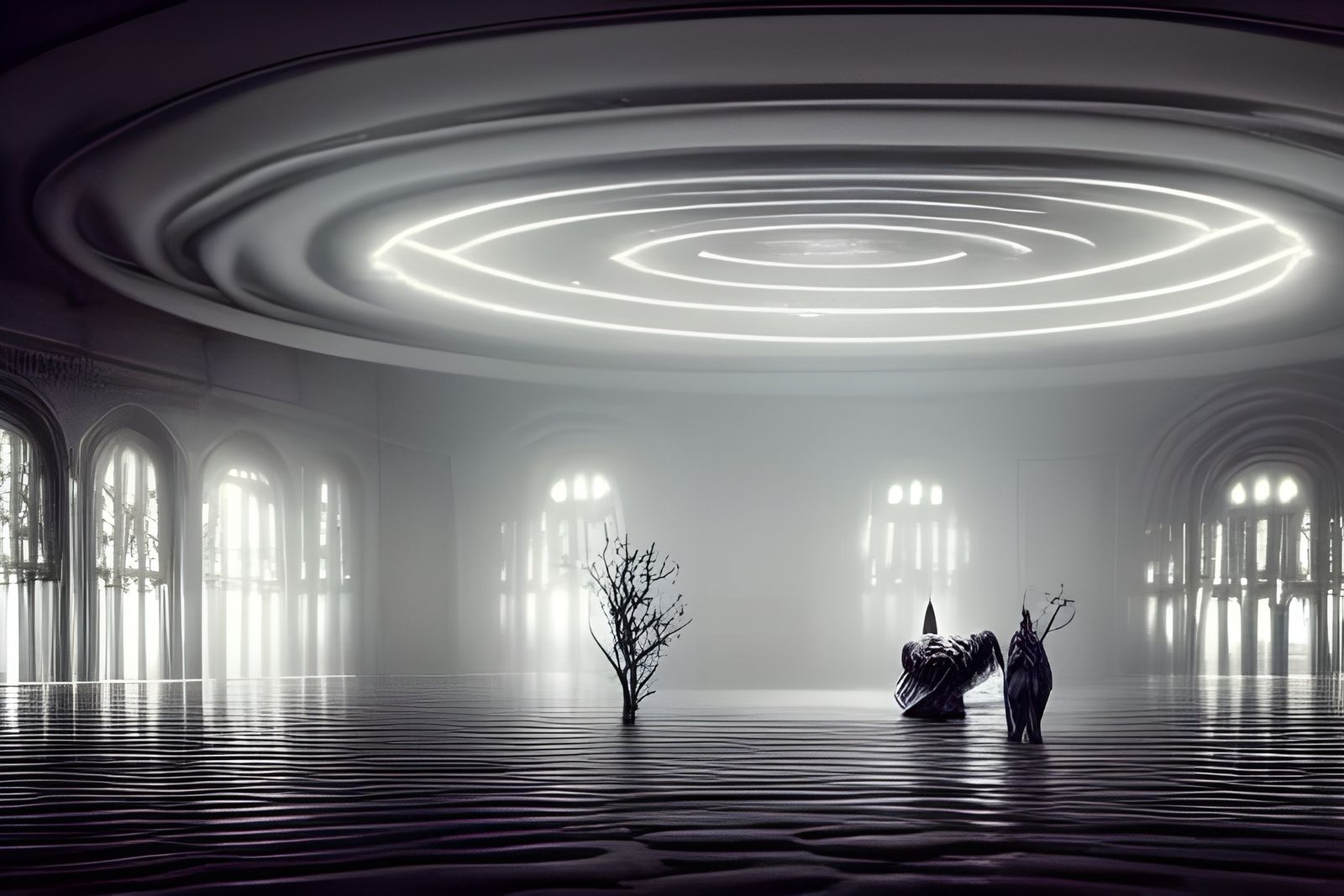 Surreal Coronation in the Style of Giger