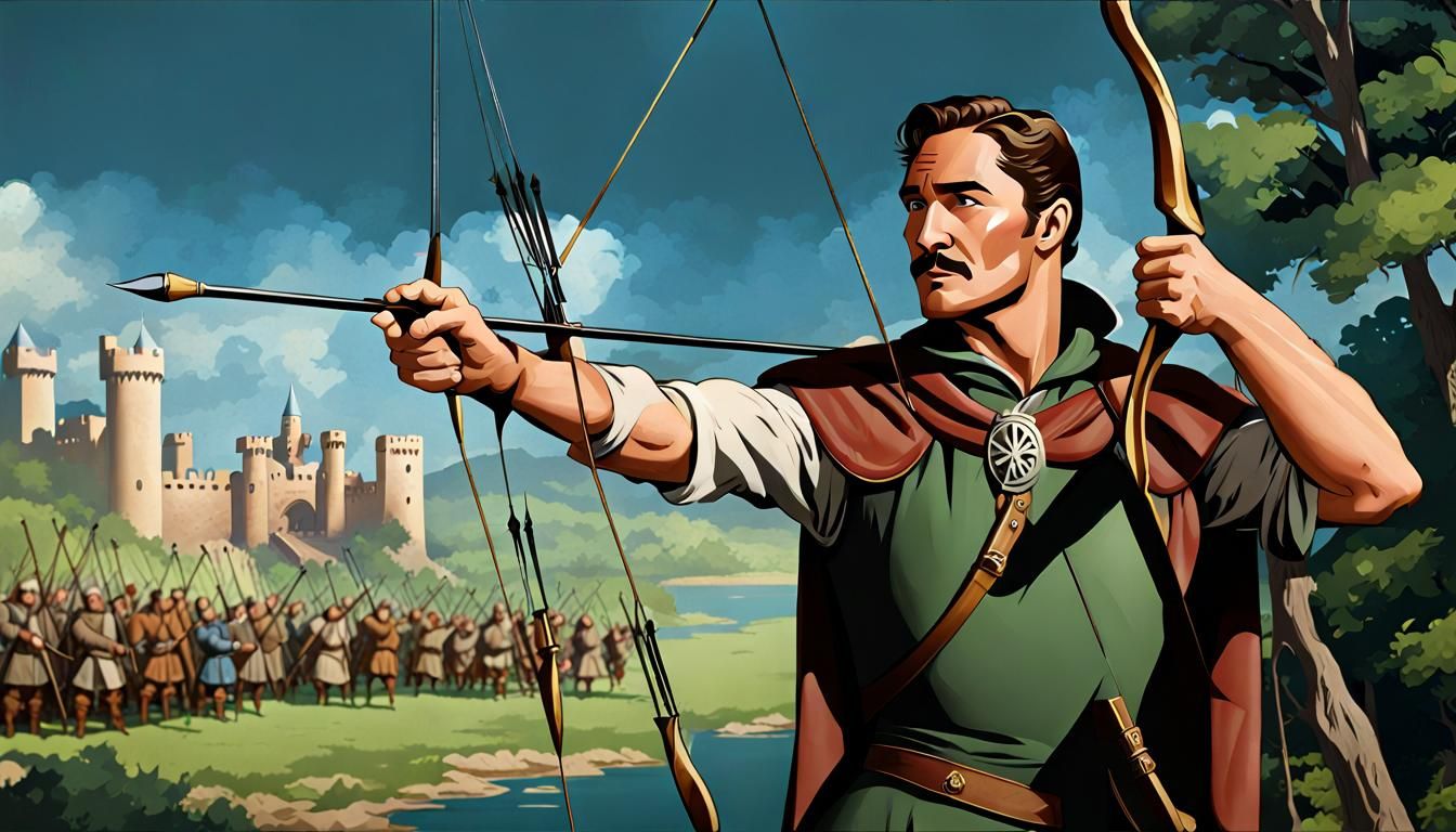 Robin Hood: Archery Scene in Classic Film Style