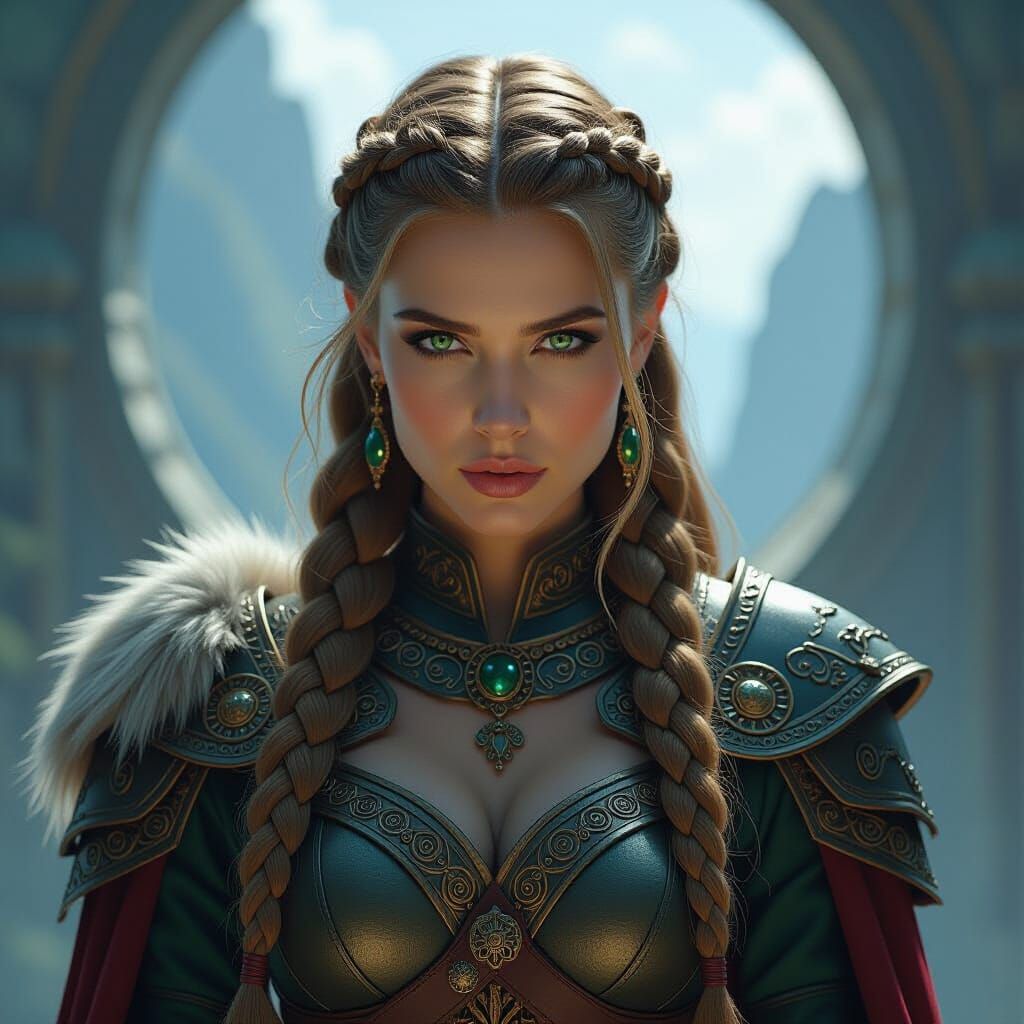 Viking Queen in a Mystical Realm