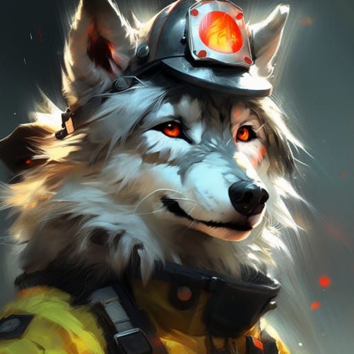 Fireman Dog Generated by AI