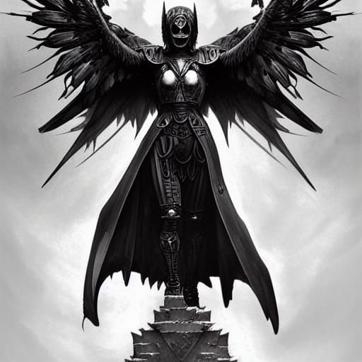 Raven Knight Ascending: Dark Fantasy Digital Art