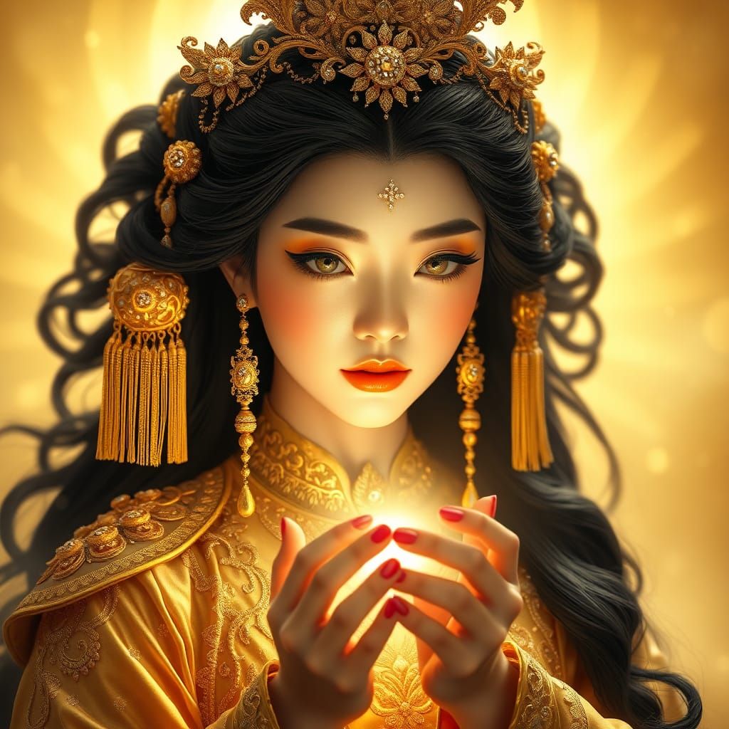 Asian Goddess Portrait in High Definition