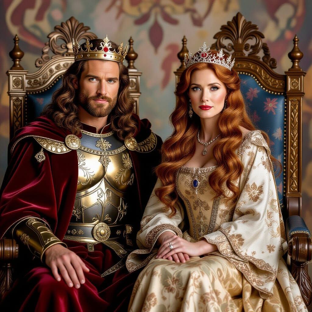 Emperor Hector and Empress Molly Weasley on Thrones
