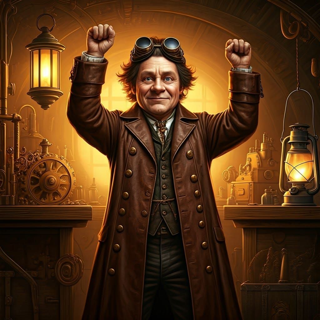 Steampunk Inventor Discovers Hidden Secrets in Gears and Gog...