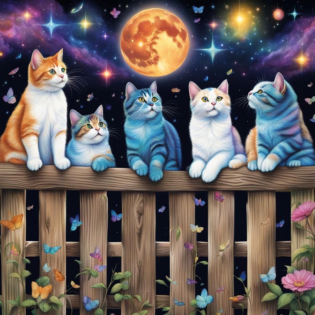 Cats on a Fence