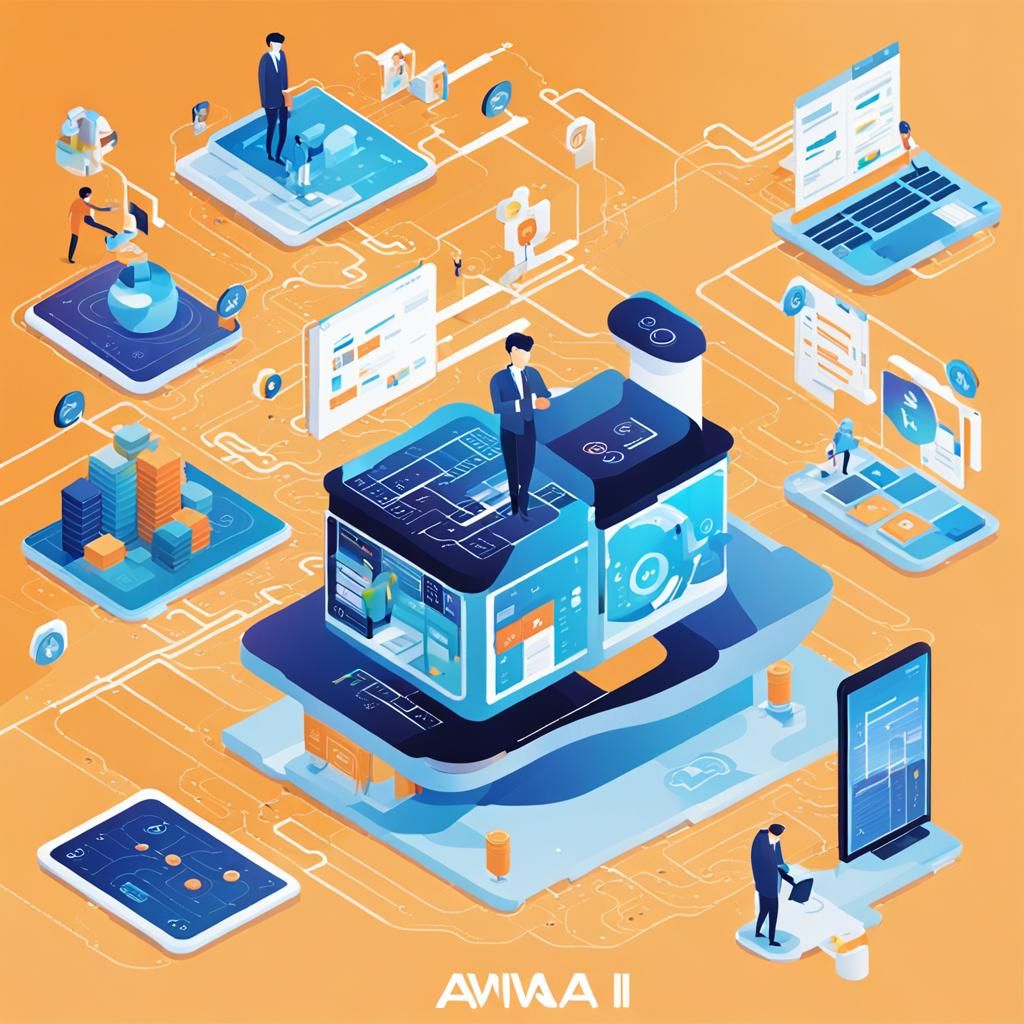 Cinematic AI Business Assistant in Film Still