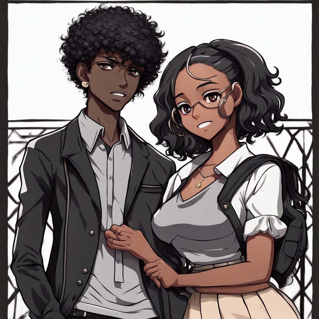 Cute Black Manga Characters