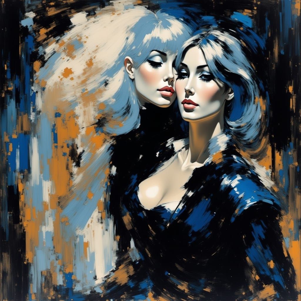 Impressionist Palm Springs Scene on a Wide Highway