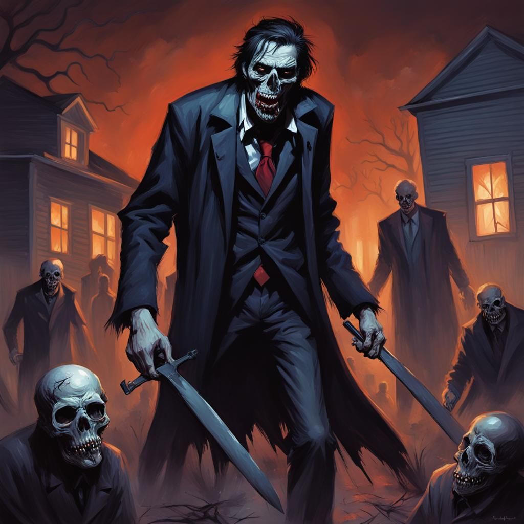 Sinister Night of the Undead Fantasy Art