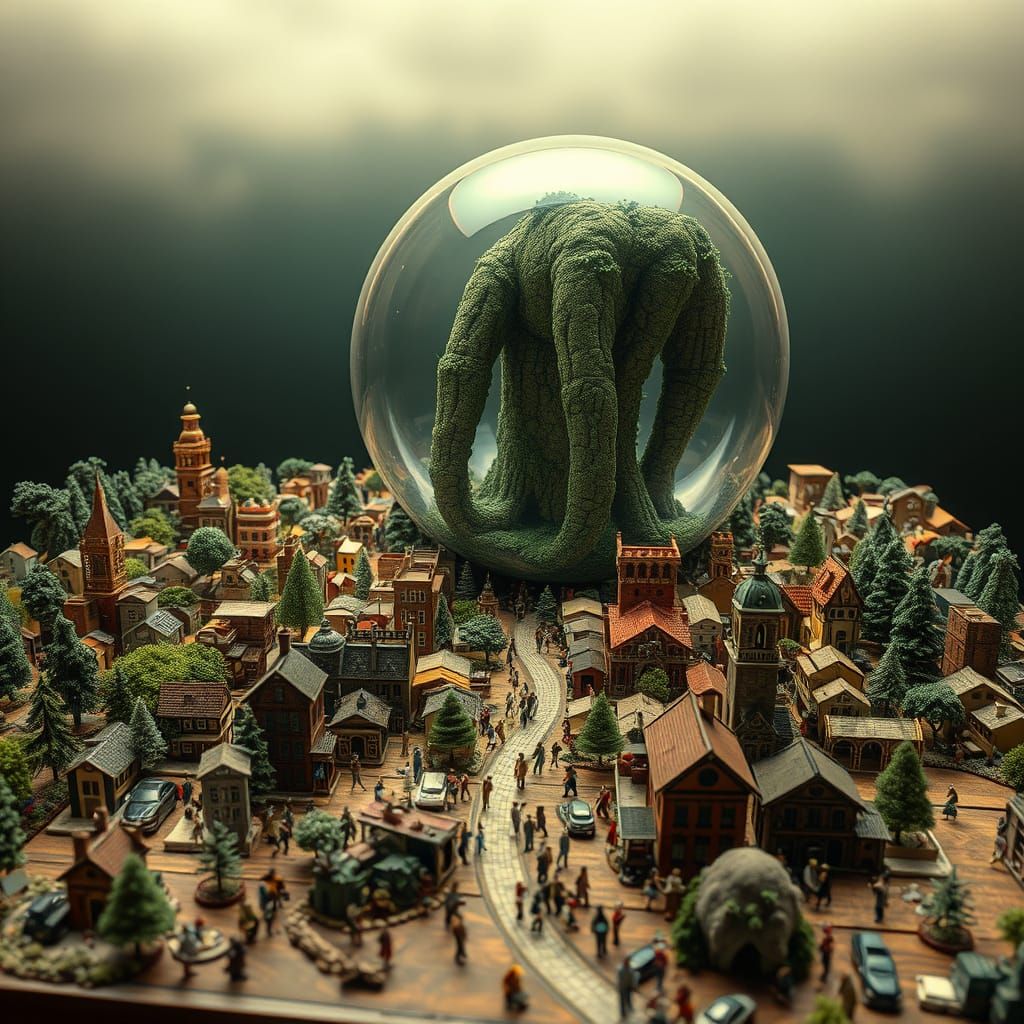 Dreamlike Diorama: Miniature Realms Converge