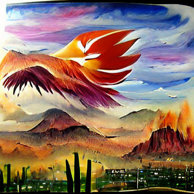 Fiery Peaks: A Digital Mountain Landscape