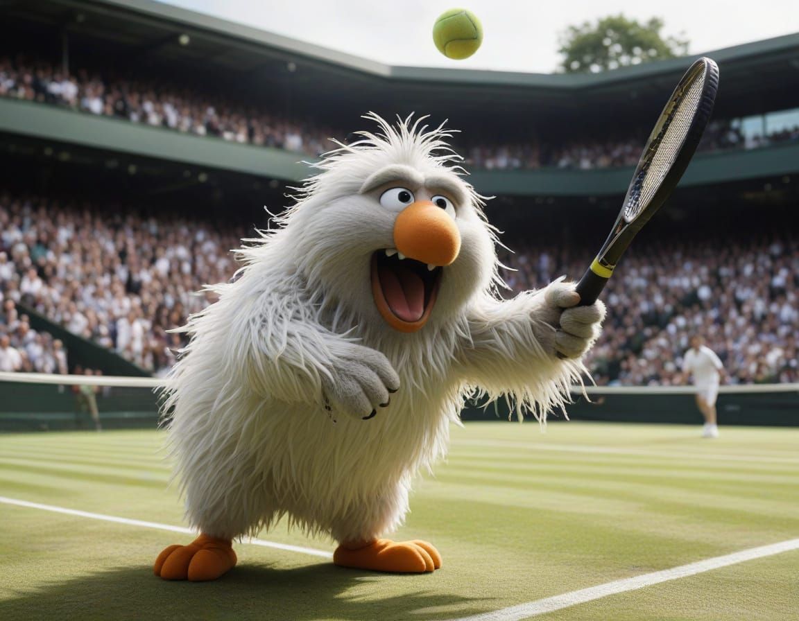 Wombles Play Tennis at Wimbledon in Slow Motion