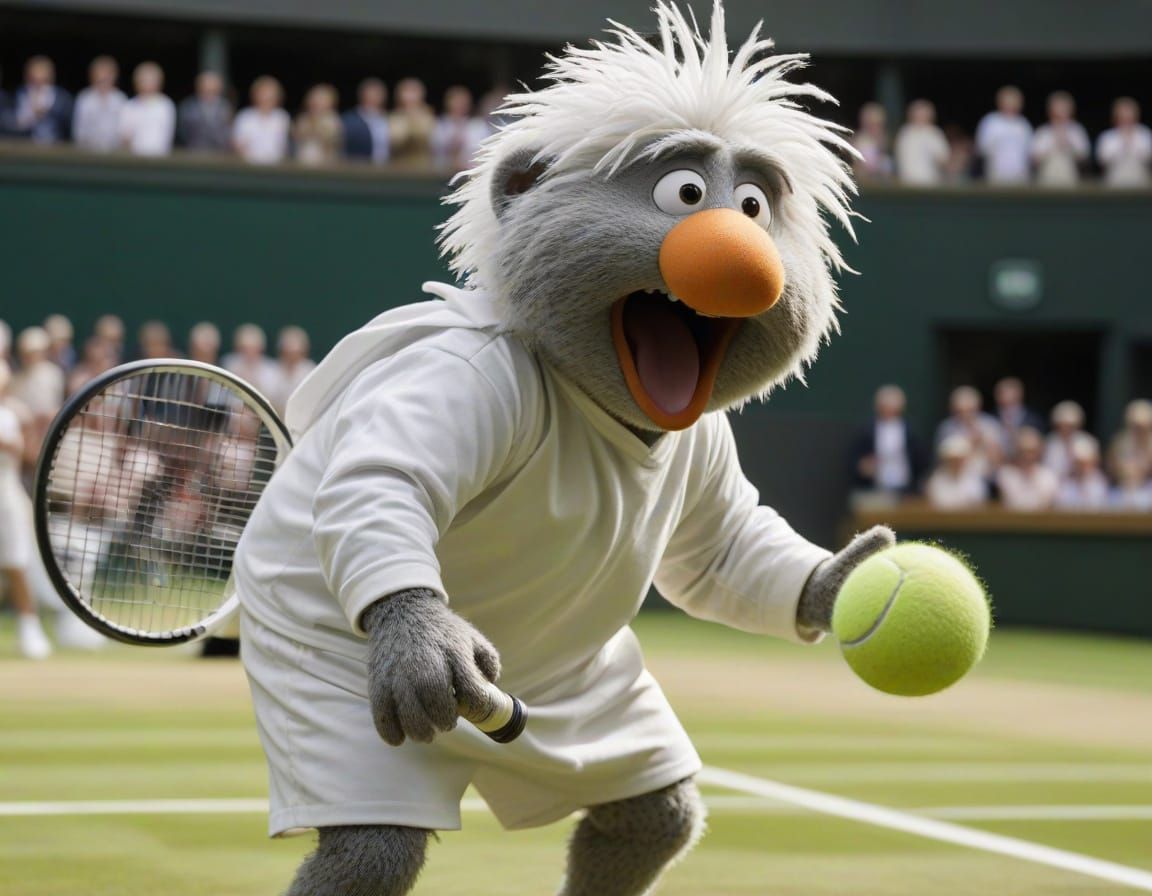 Wimbledon Wombles Tennis Match in Slow Motion