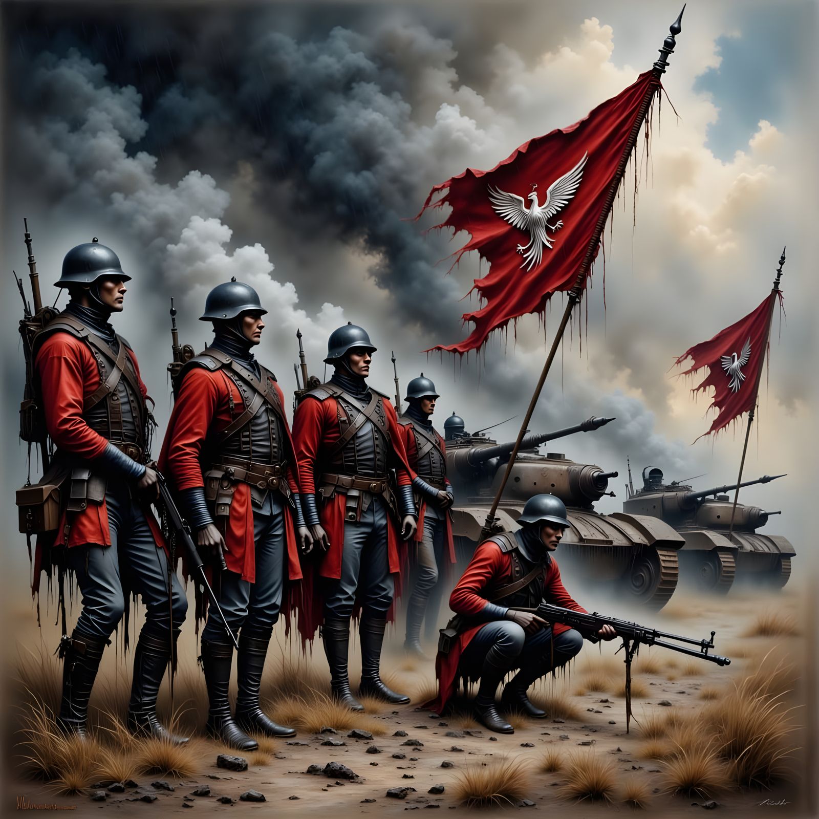 Battle-Scarred Blood Legion Infantry Stands Ready