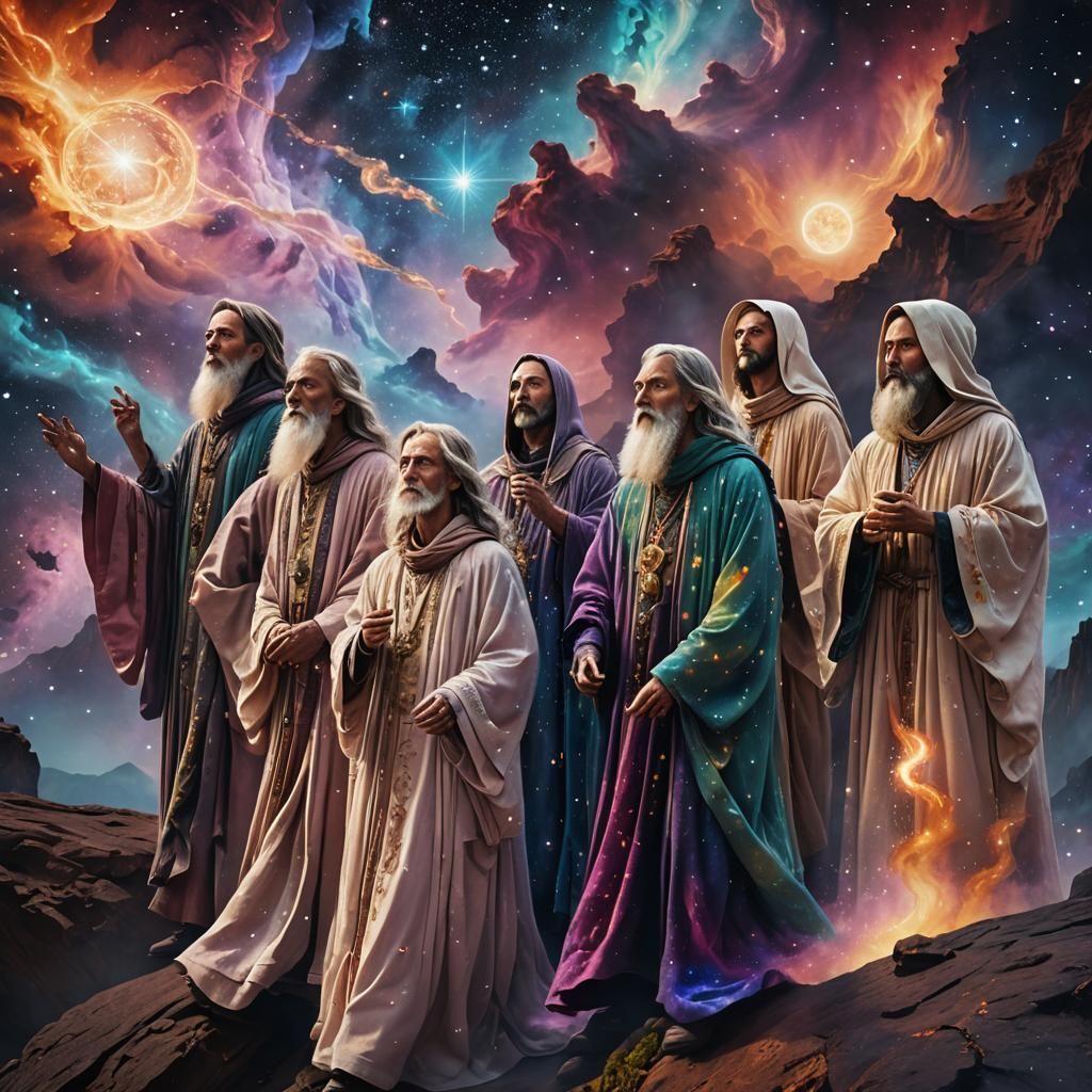 Nebula Wizards in Dreamlike Magical Realism