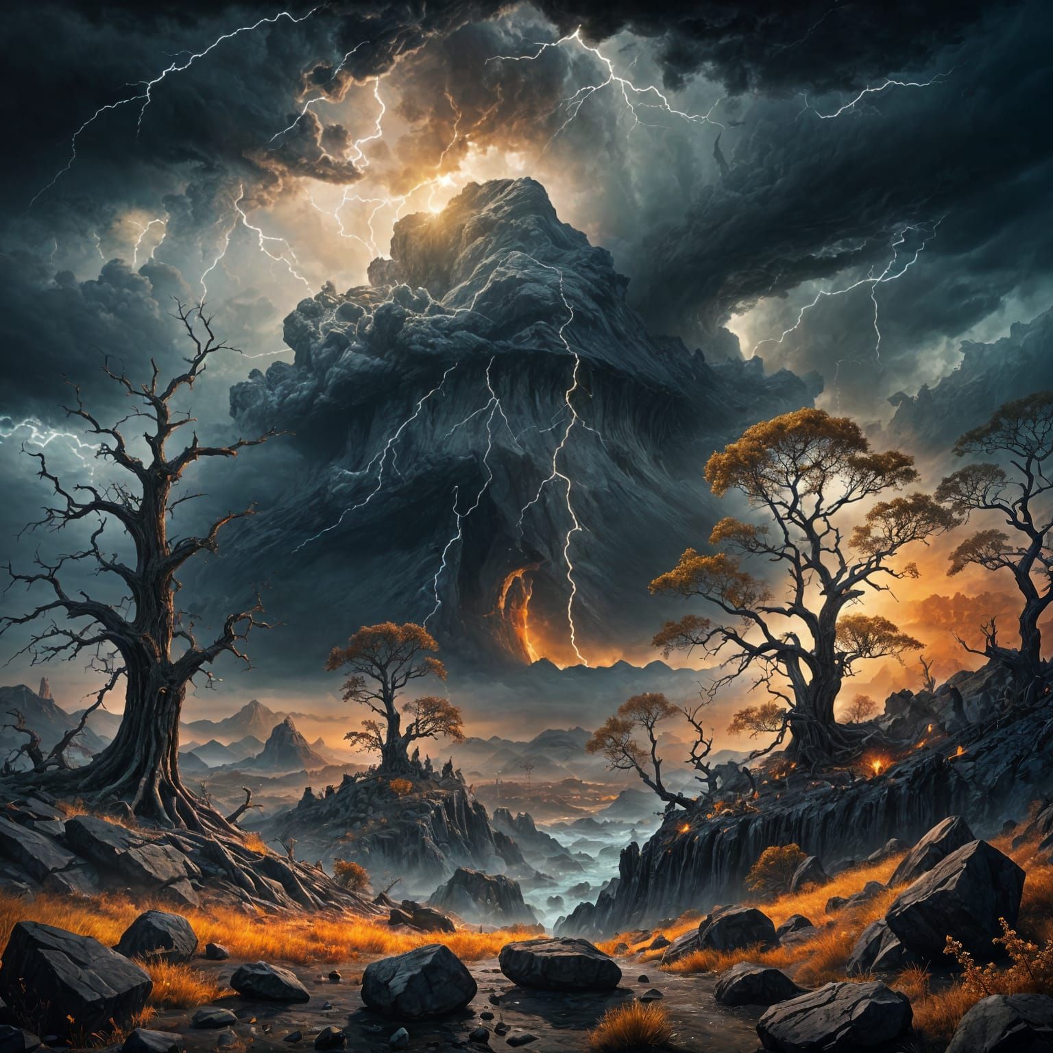 God Curses California: Detailed Matte Painting