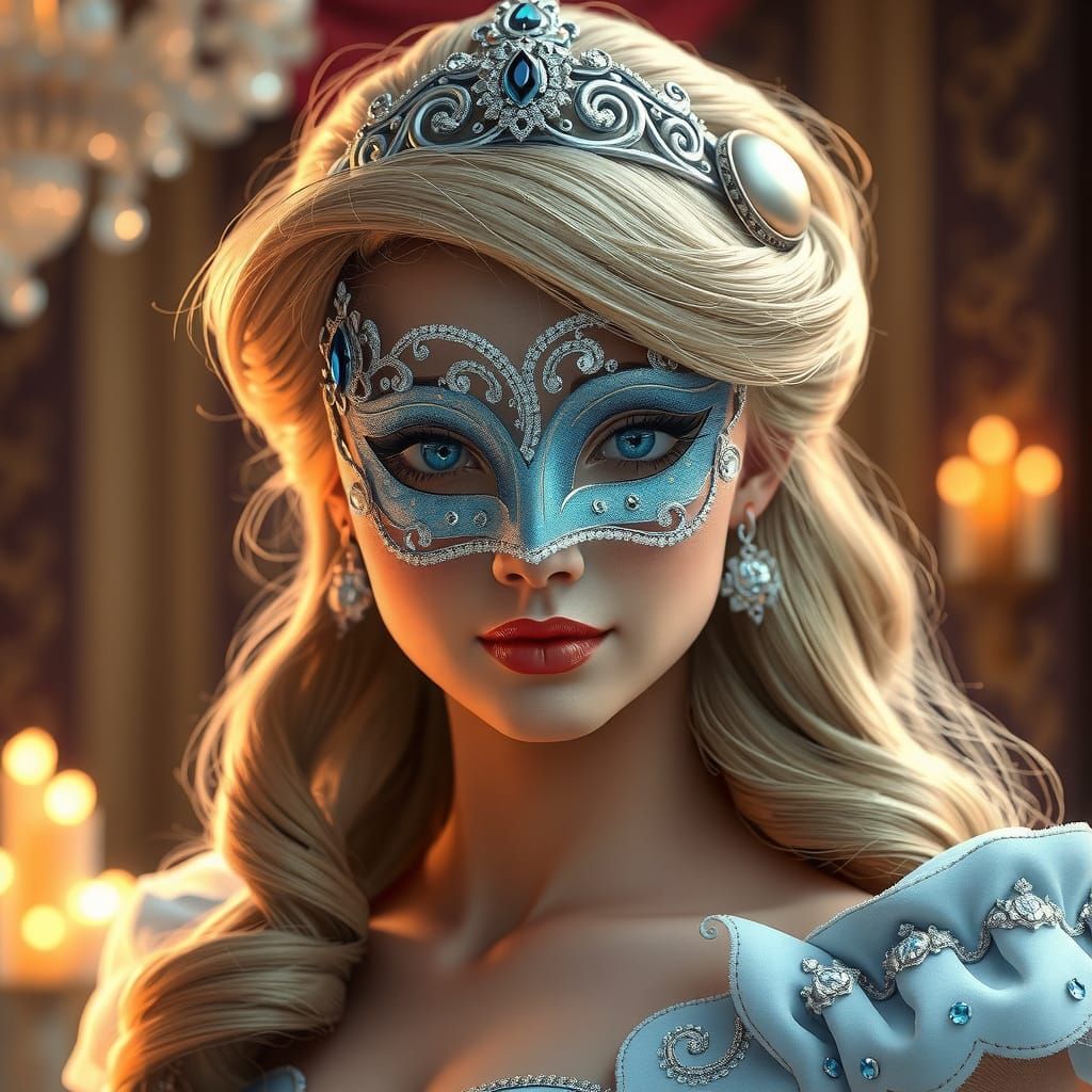 Cinderella in Enchanting Ballroom Elegance