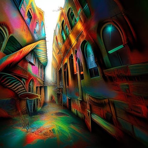 Psychedelic Fairy on Mushroom in Splash Art Style