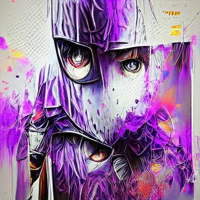 Purple Ghost Knight Anime in 8k Resolution