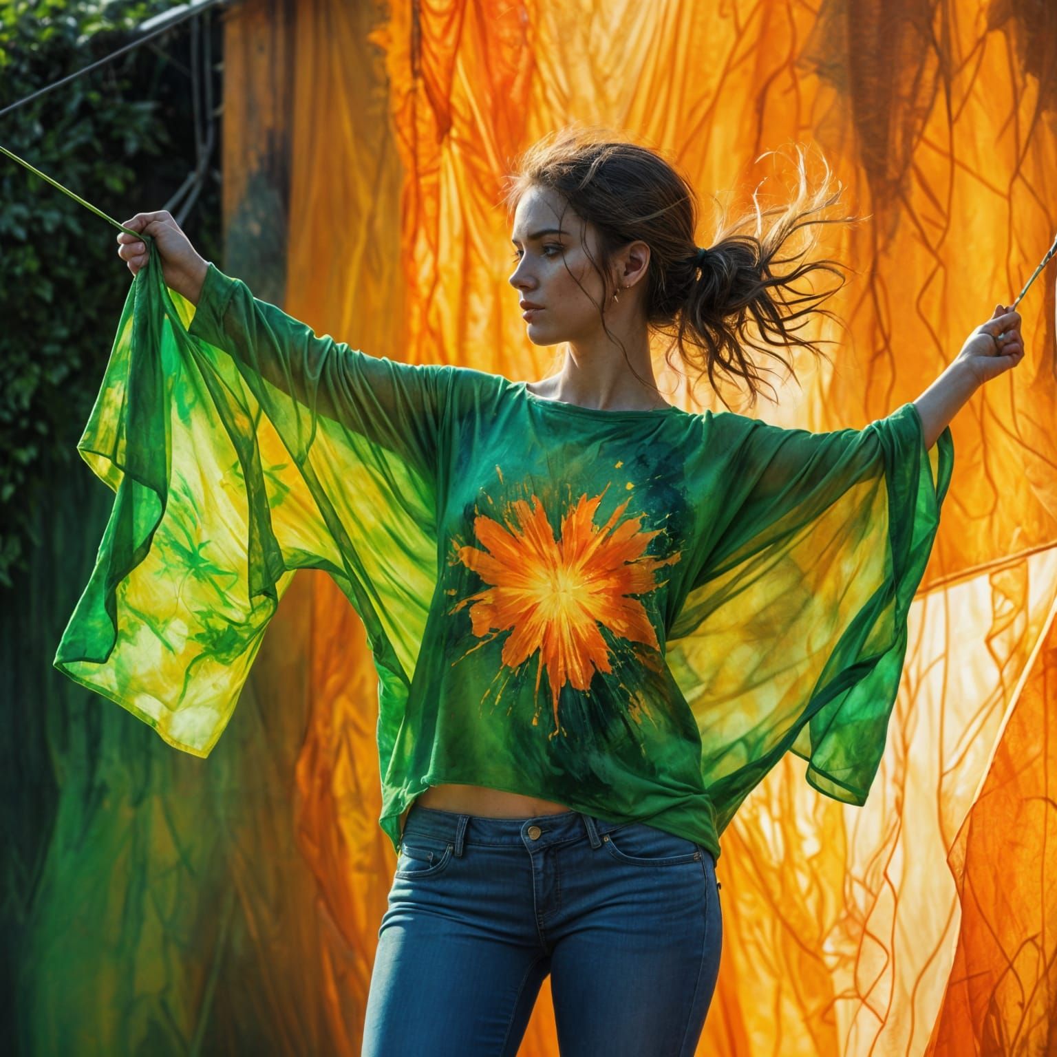 Neon Green and Neon Orange 2