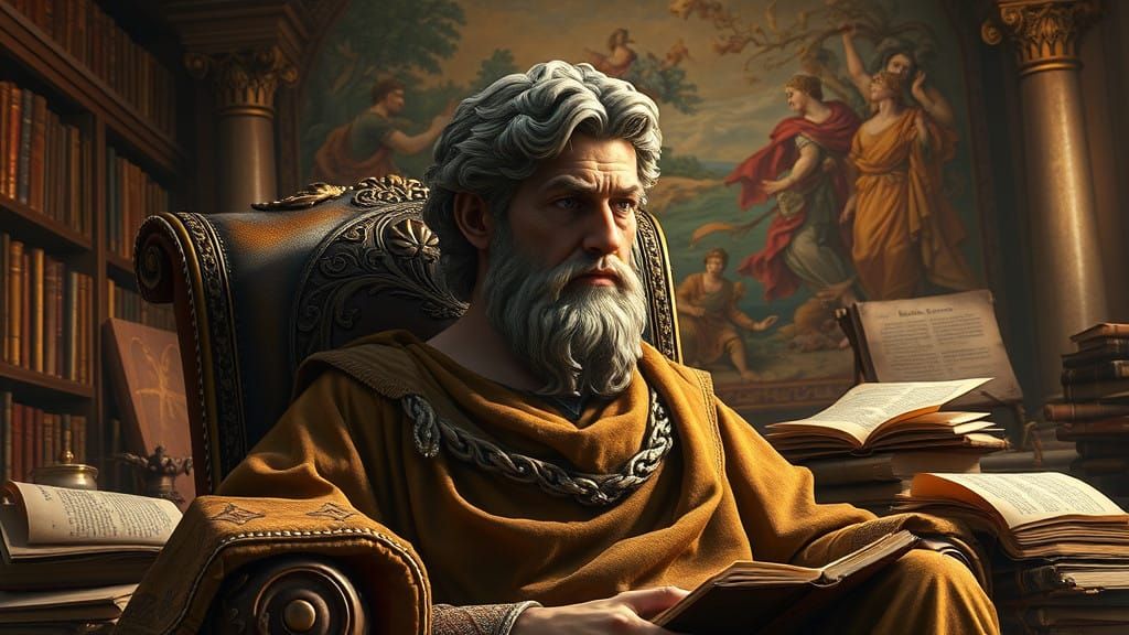 Aristotle Contemplates the Power of Poetry in an Ancient Gre...