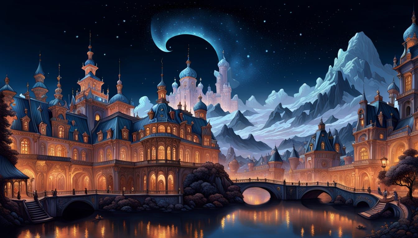 Ornate Rococo Fantasy Matte Painting