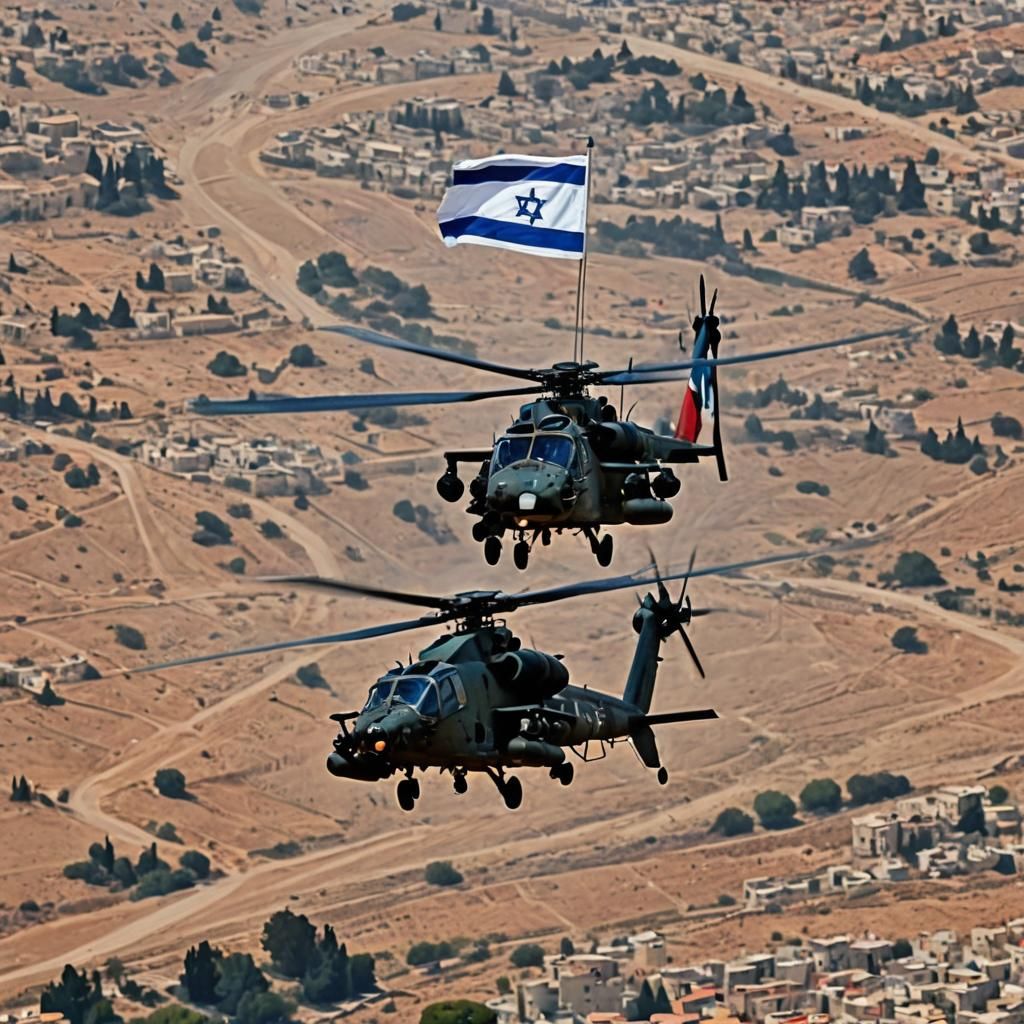 Israeli Flag Adorned Combat Helicopter