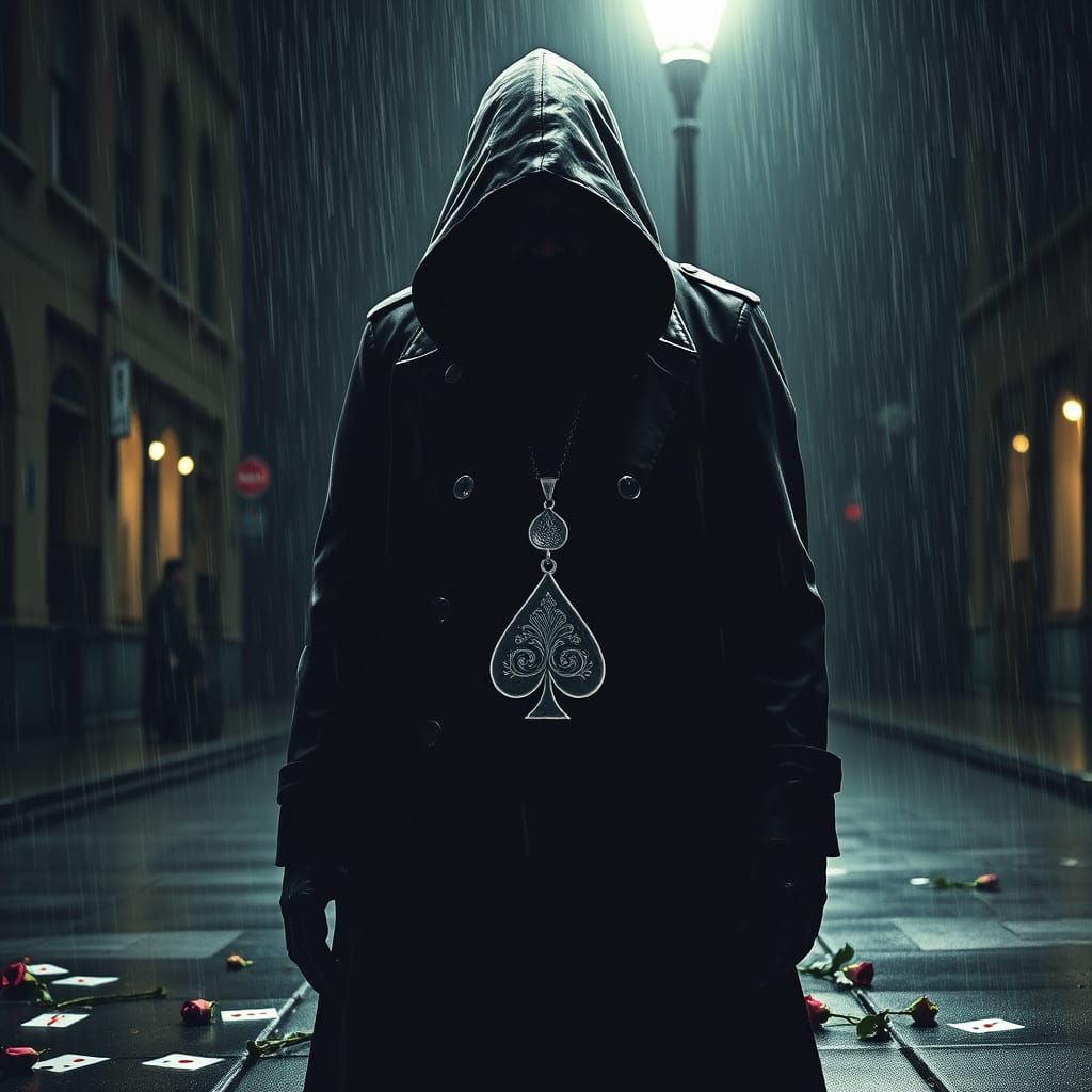 The Reaper as Ace of Spades in Rainy City