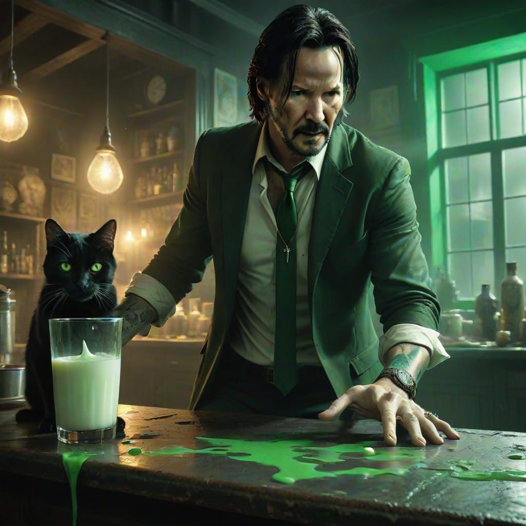 Keanu Reeves as Constantine Creating Arcane Symbol