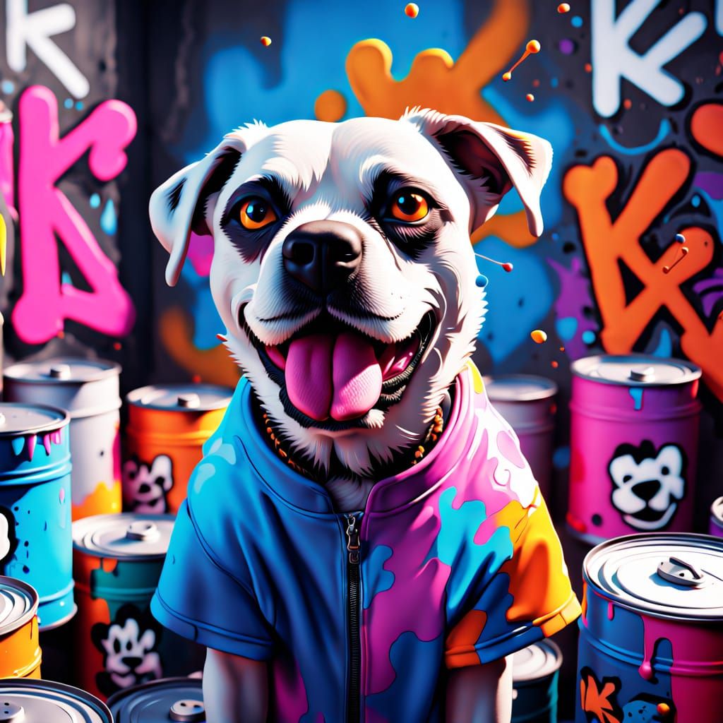 Rapper K in Vibrant Graffiti Alleyway