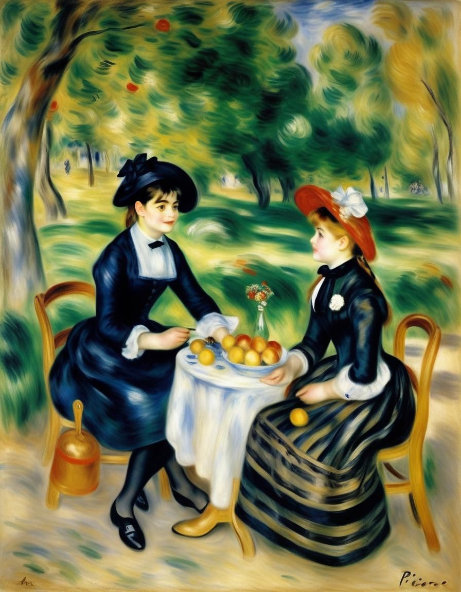 Impressionist Painting in Renoir Style