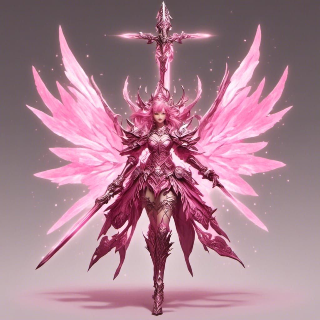 Illuminated Fairy Warrior with Sword