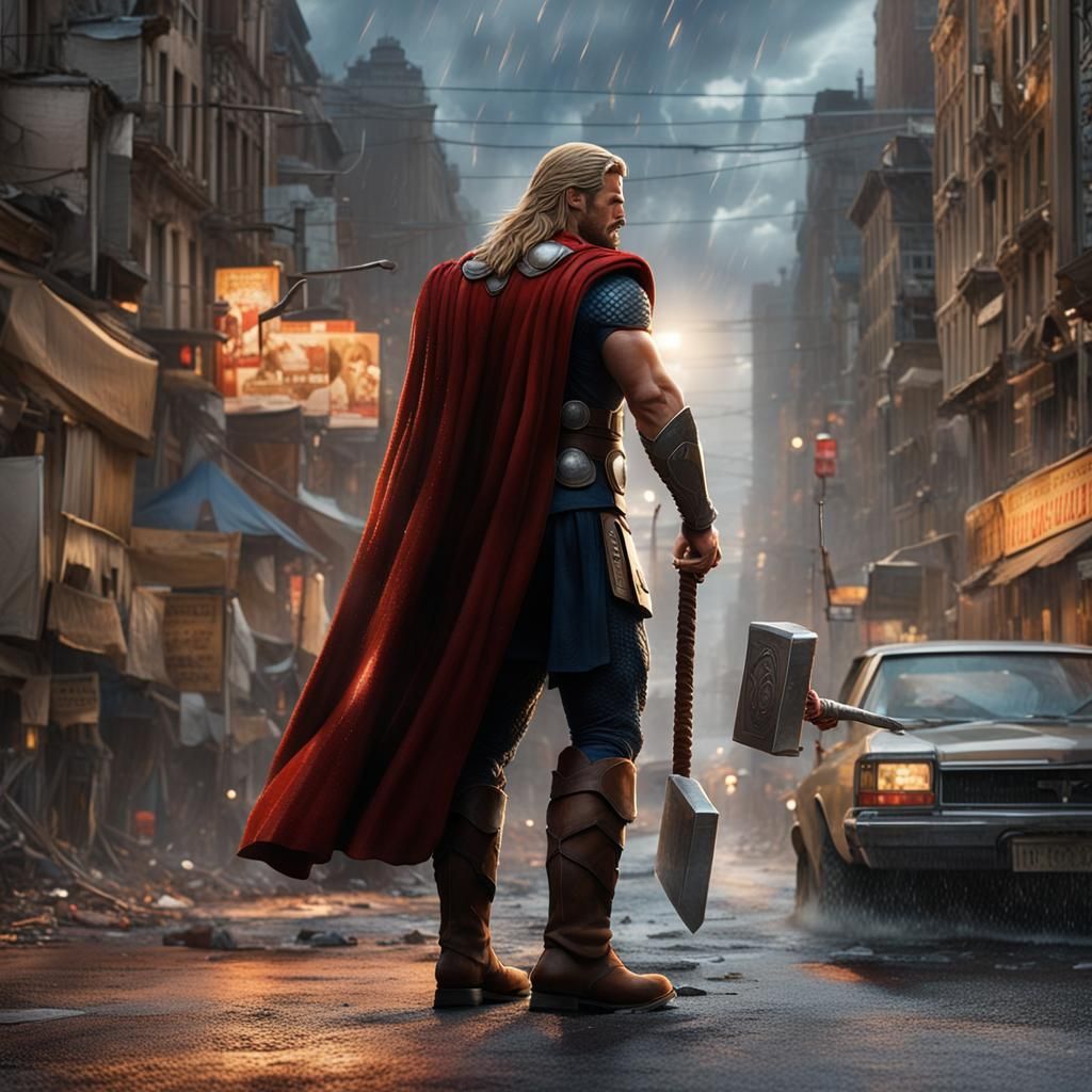 Thor 3D Render in Cinematic Lighting