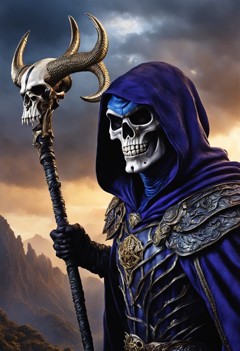 Benedict Cumberbatch as Skeletor with Havoc Staff