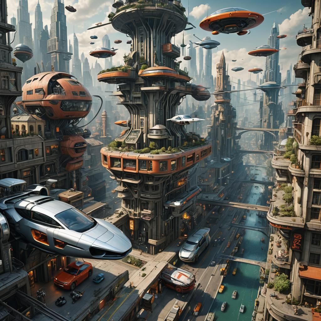 Futuristic Cyber City