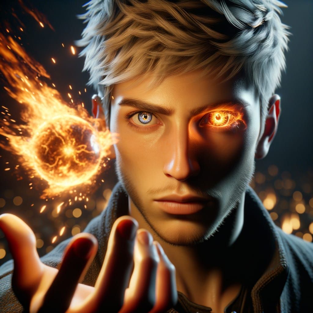 Fiery Wizard Launches Fireball in Photorealistic CGI