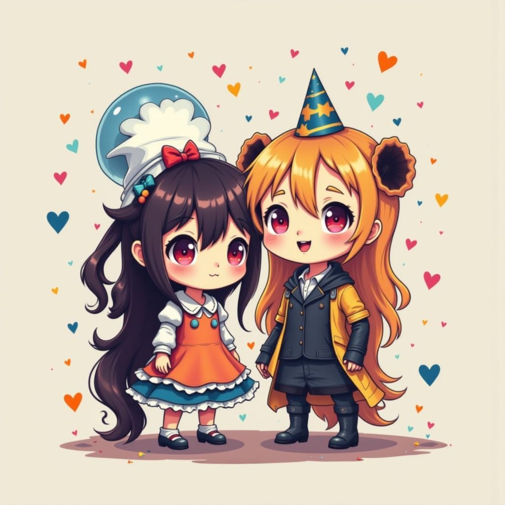 Abstract Exploration of Cuteness in Mixed Media