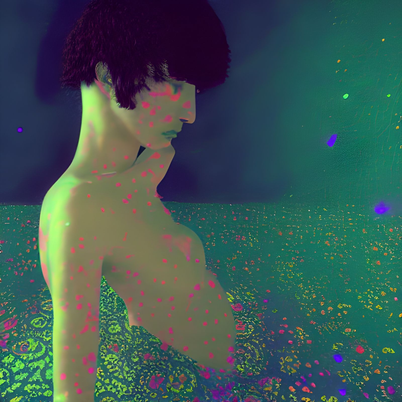 Dream Poet in Klimt-Inspired Psychedelic Art