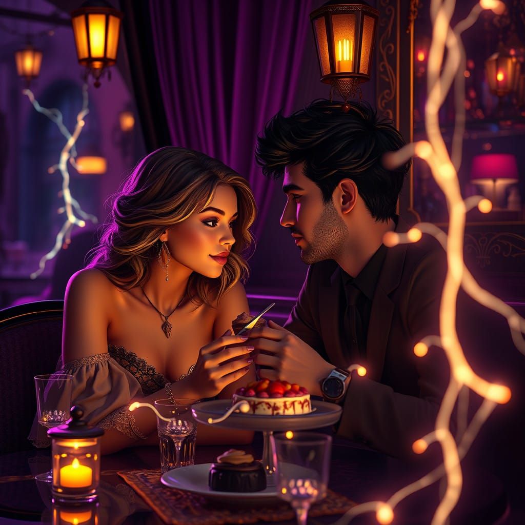 Romantic Dark Fantasy in Exquisite Hyperdetailed Art